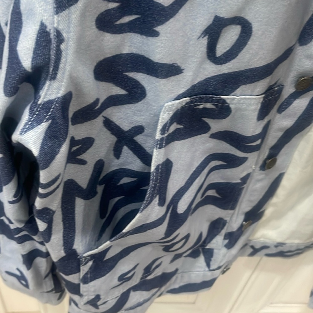 Jaded London Graffiti Blue Jean denim jacket oversized Small urban street wear - Picture 8 of 16